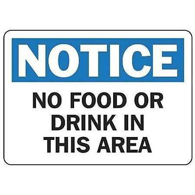 Notice Sign,7 x 10In,BL and BK/WHT,ENG Pk-2 Notice Sign,7 x 10In,BL and BK/WHT,ENG Pk-2